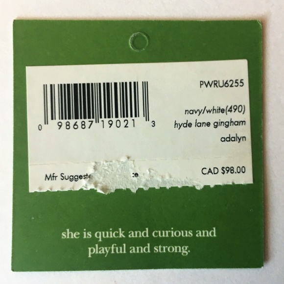 New KATE SPADE Adalyn Mini Wallet ~ Navy Gingham - Picture 5 of 6